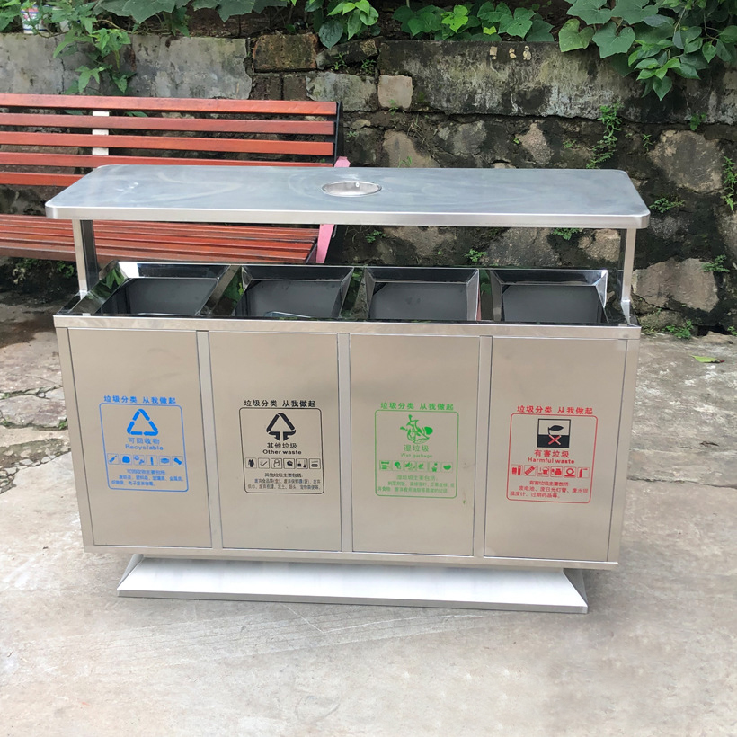不銹鋼分類垃圾桶 不銹鋼分類垃圾桶